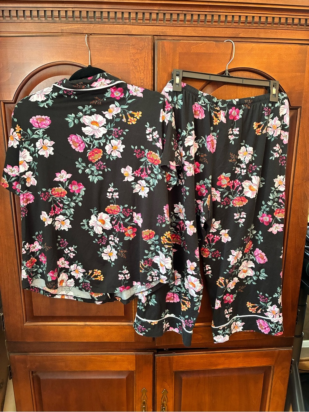 Room Service dark Cottagecore Floral Pajama Set cozy grandmacore - Picture 4 of 6